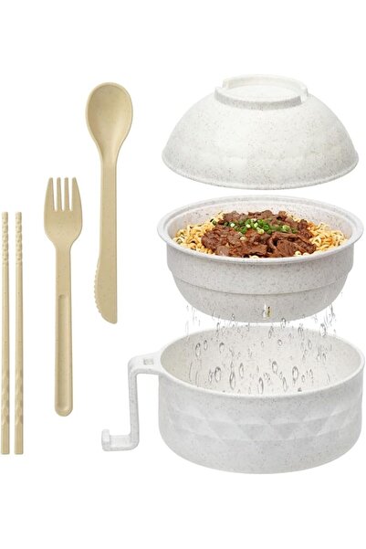 Yelajoy Ramen Bowl Set, Microwave Cooker Instant Noodles Bowl with Chopsticks...