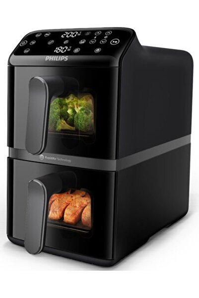 Philips Friteuza cu aer cald verticala Seria 4000 NA460/00, 2750W, 2 cosuri, ...