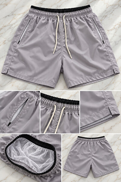 HELMİRA Men's Swim Shorts with Pockets, Mesh Lining, Elastic Waist, Quick Dry...
