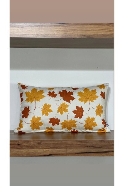 KIRLENTİM D00979-3050 Autumn Leaf Pattern Throw Pillow Cover