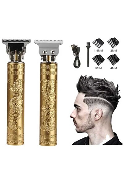WaveByte Gold Dragon Usb Rechargeable Cordless Men Professional Barber Electr...