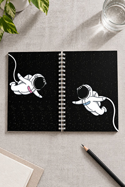 Paytak Moda Astronat Space Patterned A5 Spiral Colorful Notebook 45 Sheets 90...