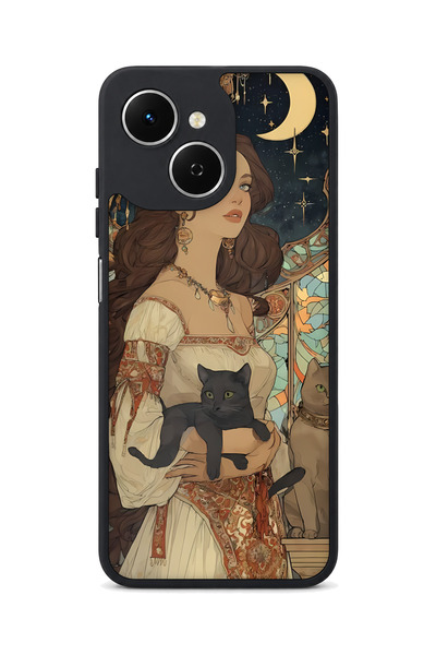 TECNO حافظة مقاومة للصدمات متوافقة مع Spark 40C بنمط ArtNouveau لحماية الكاميرا