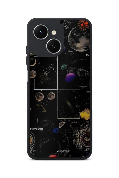 TECNO Spark 40C Compatible Planets Patterned Camera Protected Shockproof Case
