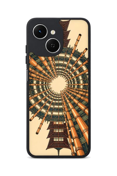 TECNO Spark 40C Compatible Bamboo Patterned Camera Protected Shockproof Case