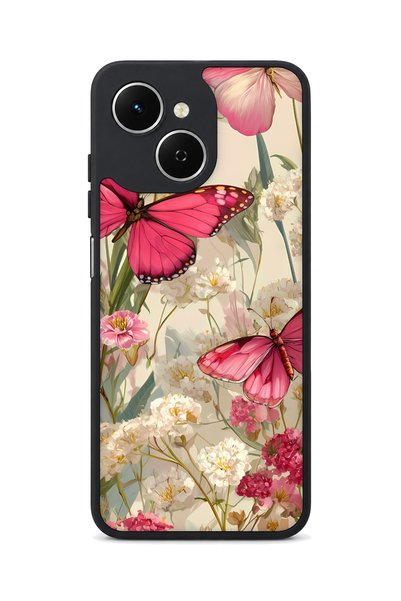 TECNO Spark 40C Compatible Flower Garden Patterned Camera Protected Shockproo...