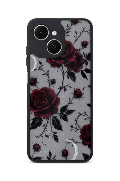 TECNO Spark 40C Compatible Rose Patterned Camera Protected Shockproof Case