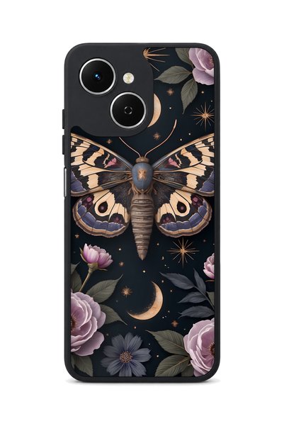 TECNO Spark 40C Compatible Moth Patterned Camera Protected Shockproof Case