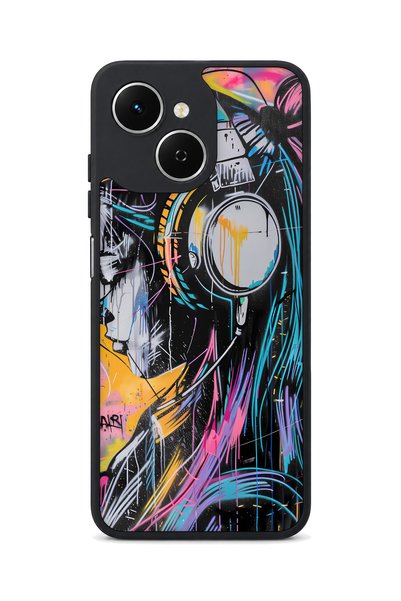 TECNO Spark 40C Compatible Graffiti Pattern Camera Protected Shockproof Case