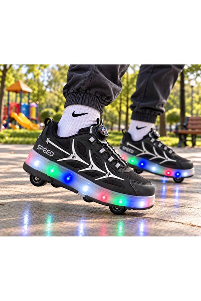 PAPUCUMUN DÜNYASI IŞIKLI MEKANİZMA BAĞCIKLI UNİSEX PATENLİ SNEAKER