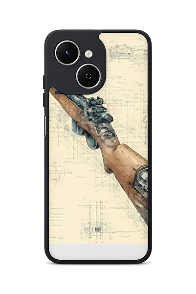 TECNO Spark 40C Compatible Rifle Patterned Camera Protected Shockproof Case