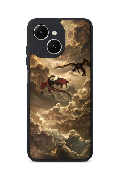 TECNO Spark 40C Compatible Dragons Pattern Camera Protected Impact Resistant ...