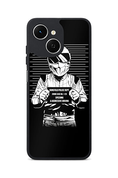 TECNO Spark 40C Compatible Racer Patterned Camera Protected Shockproof Case