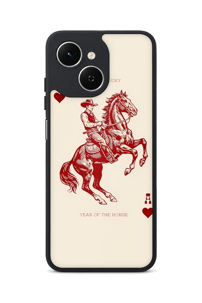 TECNO Spark 40C Compatible Horse Year Pattern Camera Protected Shockproof Case