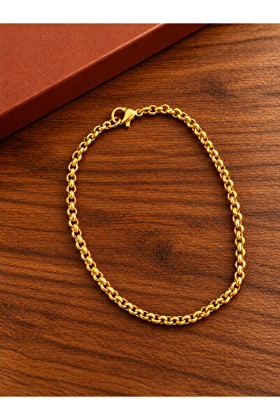 zadenza gold Stainless steel bracelet with gold-tone finish - smooth bangle -...