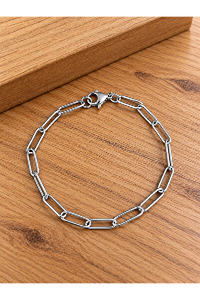 zadenza gold Stainless tarnish-free gold model paper clip steel bracelet 20 cm