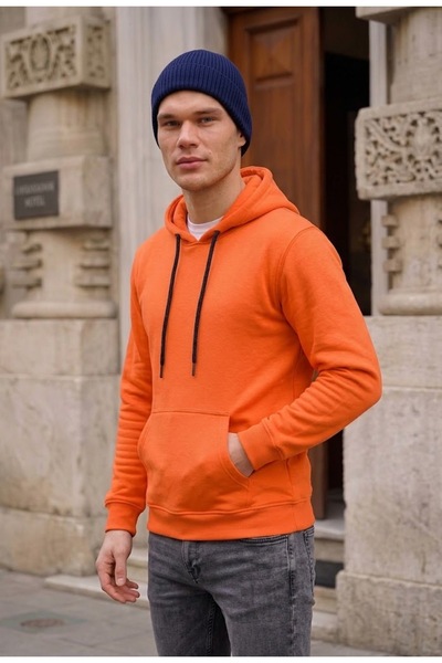 Unisex Kapüşonlu Basic Sweatshirt