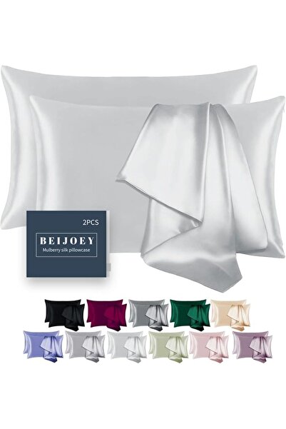 GENERAL 100% Mulberry Silk Pillowcase 2 Pack for Hair and Skin,with Hidden Zi...