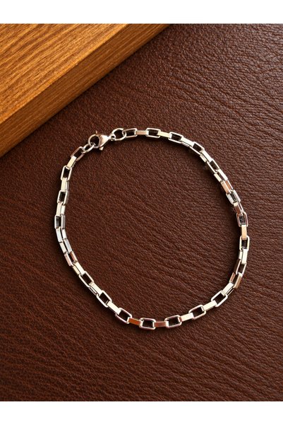 Aida Jewelss Stainless steel bracelet, non-tarnish, interlocking design, 20 c...