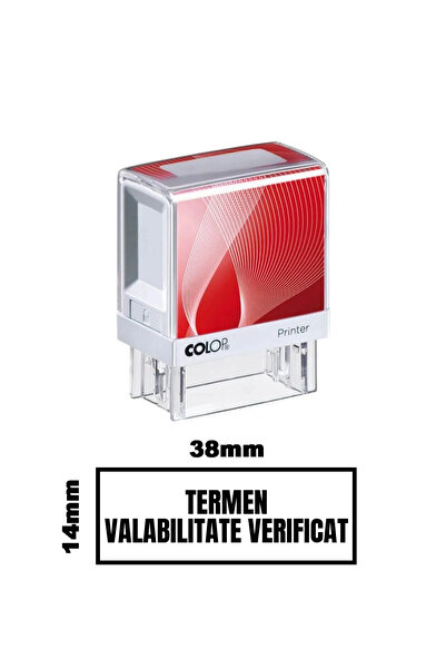 Colop Stampila DE BIROU TERMEN VALABILITATE VERIFICAT de birou 38x14mm, SO942...
