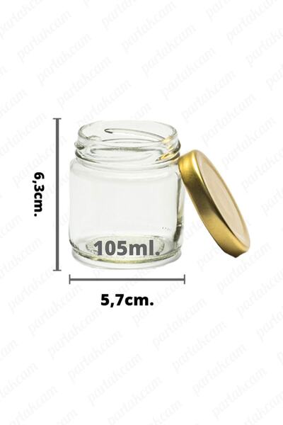 evecam 12 Pieces of Glass Jars 100ml with Gold Metal Lids Decorative Jars Sui...