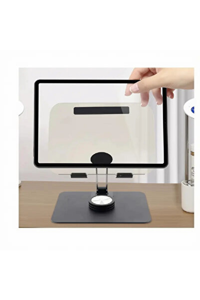 Metal Tabanlı 14 İnç Uyumlu 360° Dönen Tablet Telefon Standı