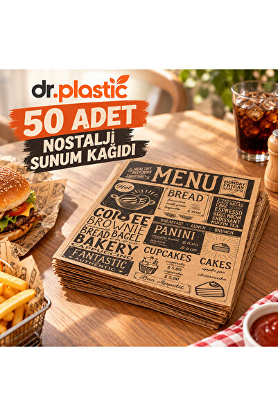 dr.plastic 50’li Nostaljik Servis ve Sunum Kağıdı