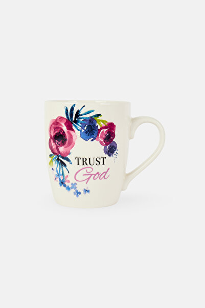 Sip Of Art Trust God Ceramic Mug 700 ml, White