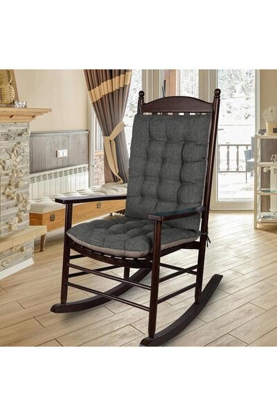 GENERAL ELFJOY Extra Large Rocking Chair Cushion Non-Slip Linen Chair Pads Th...