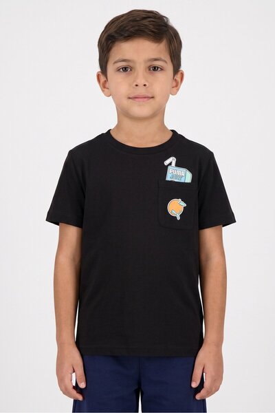 Puma Kids Boy Sportswear Fit Short Sleeve Outdoor T-Shirt, Black
