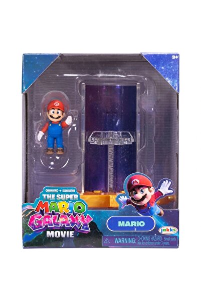 Nintendo Super Mario Galaxy Movie Mario Figür ve Yıldız Fırlatıcı Oyun Seti 3,8 cm