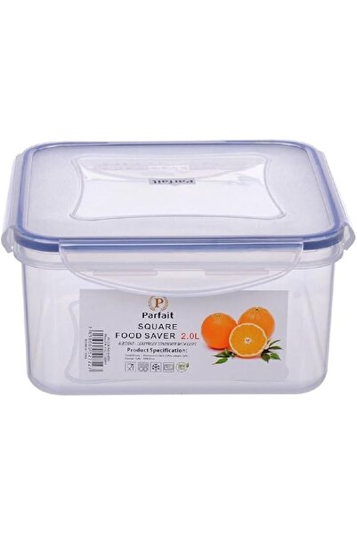 Parfait Square Airtight Leak-Proof Food Container Clear and Blue 2 Liter YH17...