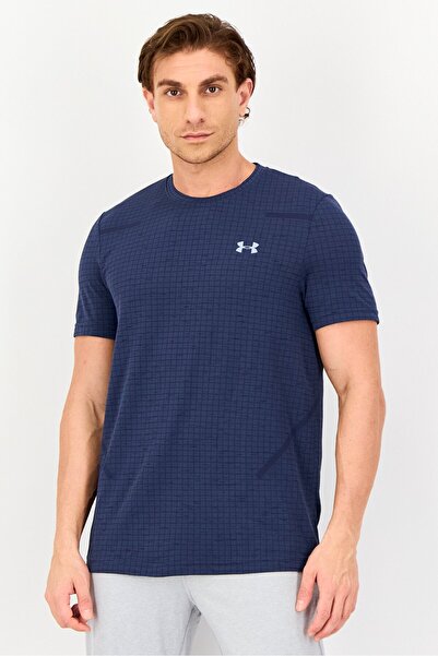 Under Armour Men Fitted Short Sleeve Outdoor T-Shirt, Navy