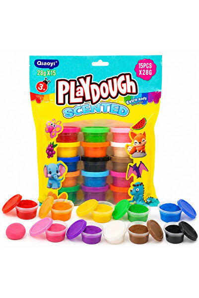 Toybox Scented Colorful Kids Play Dough Set – 15 Containers × 28g Each – Asso...