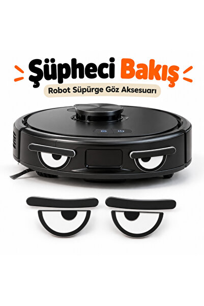 PRİNTELLA Robot Süpürge Göz Aksesuarı Dekoratif Eğlenceli Karakter Gözleri