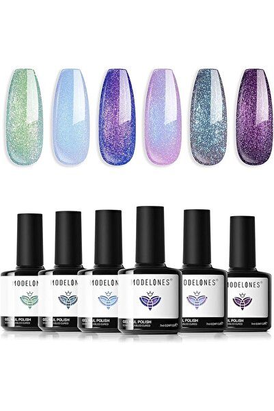 modelones Store modelones Pink Gel Nail Polish Set 6 Colors, Hot Pink Tones N...