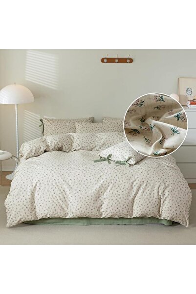 LifeTB Cotton Floral Duvet Cover Queen Girl Pink Flower Bedding Sets Garden S...