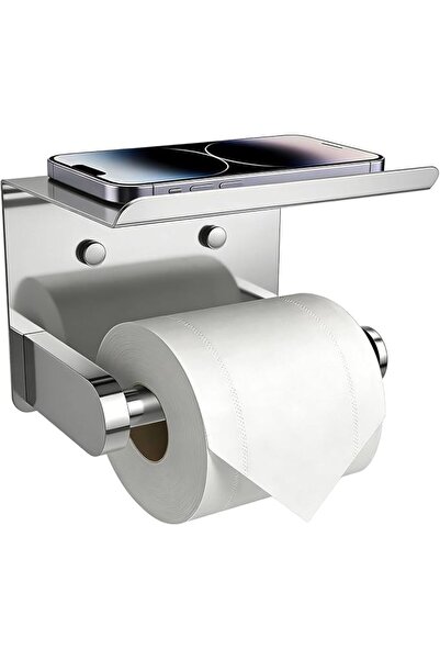 GENERAL SetSail Toilet Paper Holder with Shelf Adhesive or Screw Bathroom Toi...