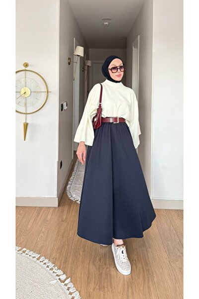 NİLNUR MODA Νέα σεζόν Γυναικεία φούστα Scuba Chan