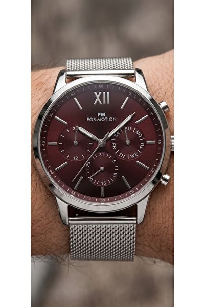 Formotion Fm.B05432.05 Burgundy Dial Steel Functions Active Men's Wristwatch