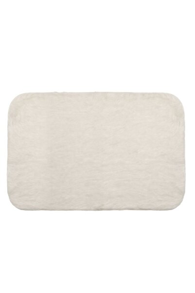 DD SHOP Covoras decorativ blana sintetica ecru fire lungi 120x80cm antiderapant