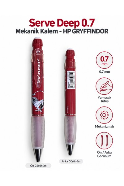 Serve Deep HARRY POTTER 0.7 mm Versatil Mekanik Kalem – Gryffindor, Slytherin...