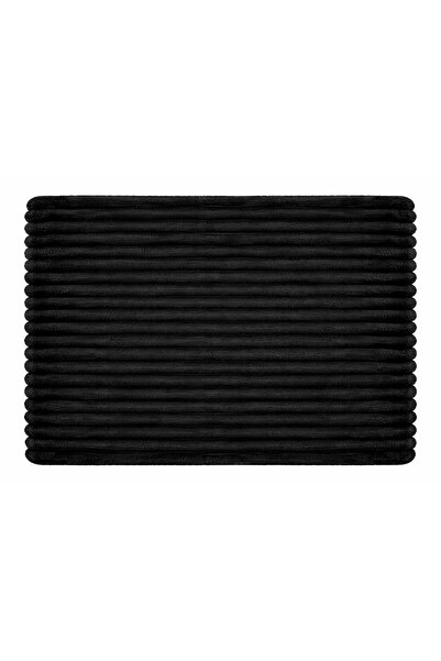 DD SHOP Fata de Perna Catifelata Neagra cu Dungi 50x70cm - Fete Catifelate, D...