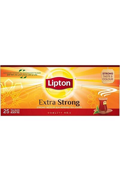 Lipton Extra Strong Black Tea, 25 Bags, Rich and Robust Flavor, Sustainably Sourced
