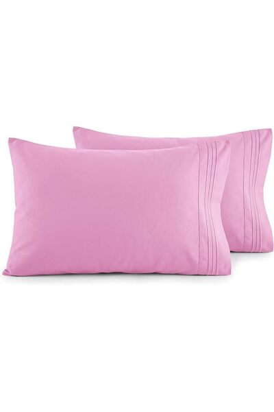 Elegant Comfort طقم أغطية وسائد فاخر فائق النعومة من قطعتين، 1500 خيط، جودة م...
