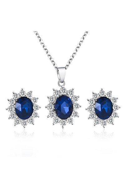 ALYAQOOT ALTHAMEEN Flower Design Women's Jewelry Set Necklace with Earrings Z...