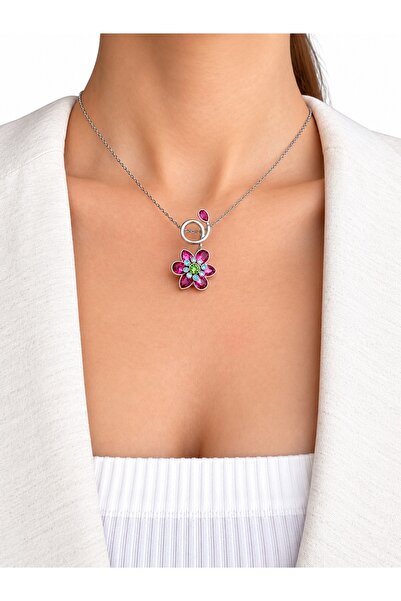 Ressia Purple Asymmetrical Design Idylila Flower Cutout Y Necklace