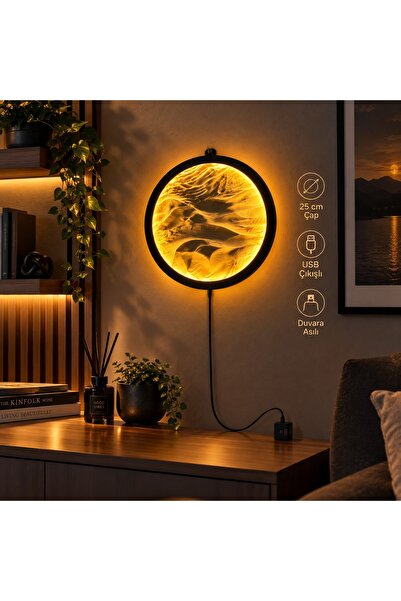 Sahra Çölü Yüzeyli Dekoratif LED Duvar Lambası – 25 cm