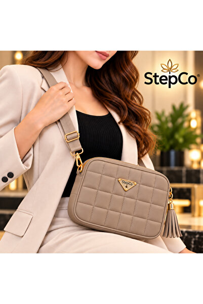 StepCo حقيبة كتف مبطنة – حقيبة كروس يومية أنيقة مع حزام قابل للتعديل وشراشيب.