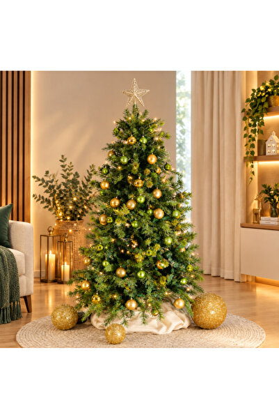 Generic Green Christmas Tree with Cypress Leaves - 180 CM